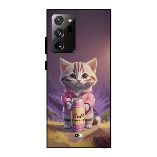 Cat Holding Can Metal Back Case for Galaxy Note 20 Ultra
