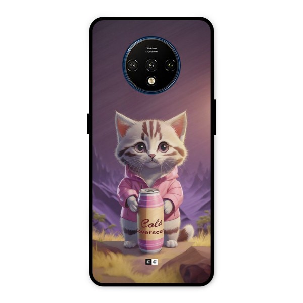 Cat Holding Can Metal Back Case for OnePlus 7T
