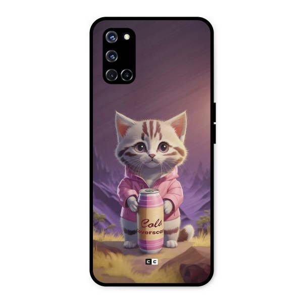 Cat Holding Can Metal Back Case for Oppo A52