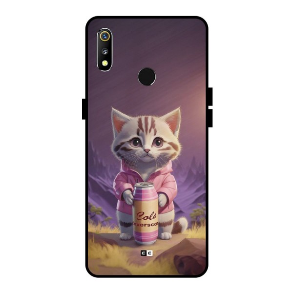 Cat Holding Can Metal Back Case for Realme 3i