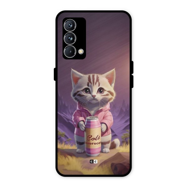 Cat Holding Can Metal Back Case for Realme GT Master Edition