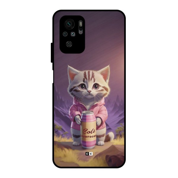 Cat Holding Can Metal Back Case for Redmi Note 10S