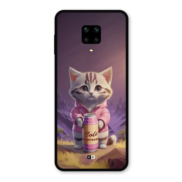 Cat Holding Can Metal Back Case for Redmi Note 9 Pro Max