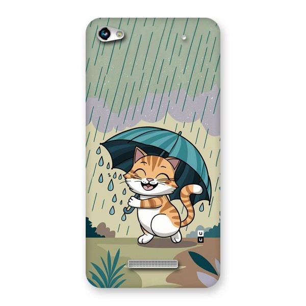 Cat In Rain Back Case for Canvas Hue 2 A316