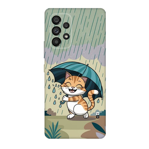 Cat In Rain Back Case for Galaxy A53 5G