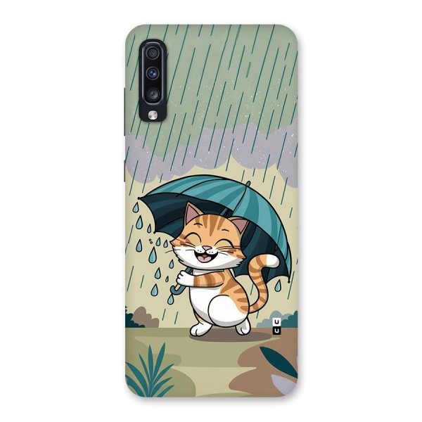 Cat In Rain Back Case for Galaxy A70