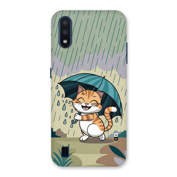 Cat In Rain Back Case for Galaxy M01