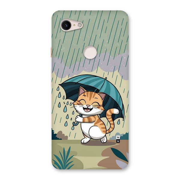Cat In Rain Back Case for Google Pixel 3 XL
