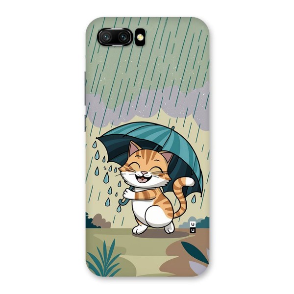 Cat In Rain Back Case for Honor 10