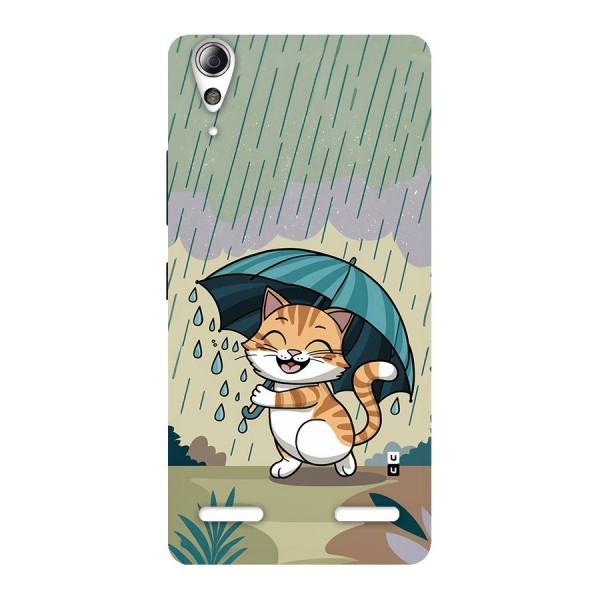 Cat In Rain Back Case for Lenovo A6000