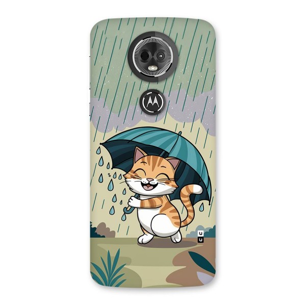 Cat In Rain Back Case for Moto E5 Plus