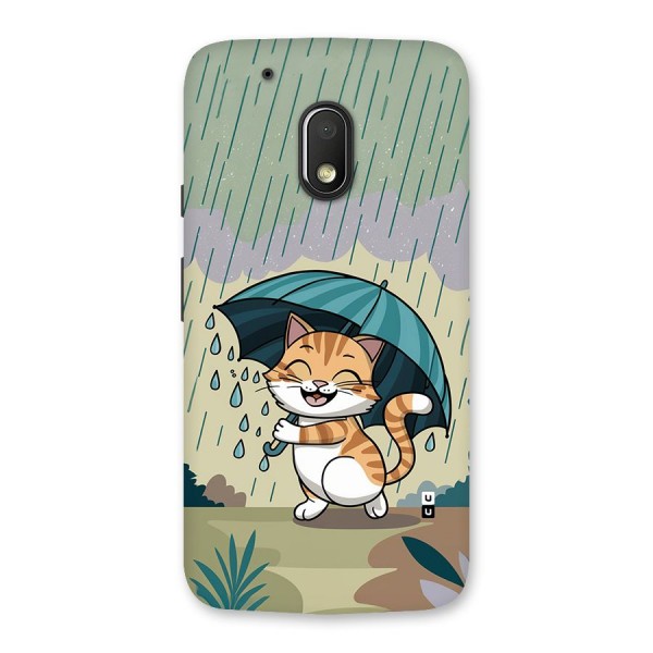 Cat In Rain Back Case for Moto G4 Play