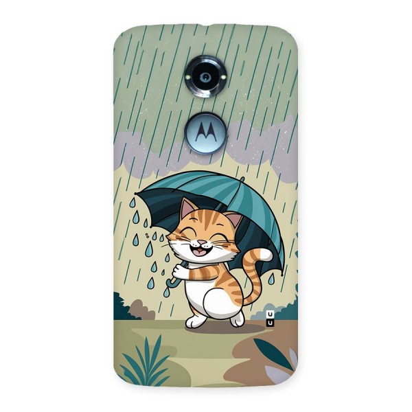 Cat In Rain Back Case for Moto X2