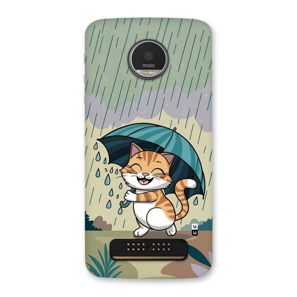 Cat In Rain Back Case for Moto Z Play