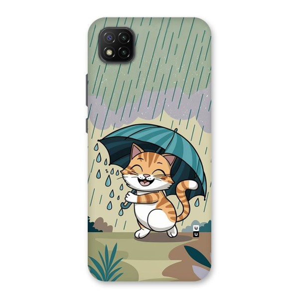 Cat In Rain Back Case for Poco C3
