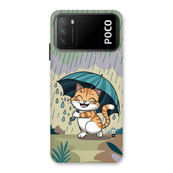 Cat In Rain Back Case for Poco M3