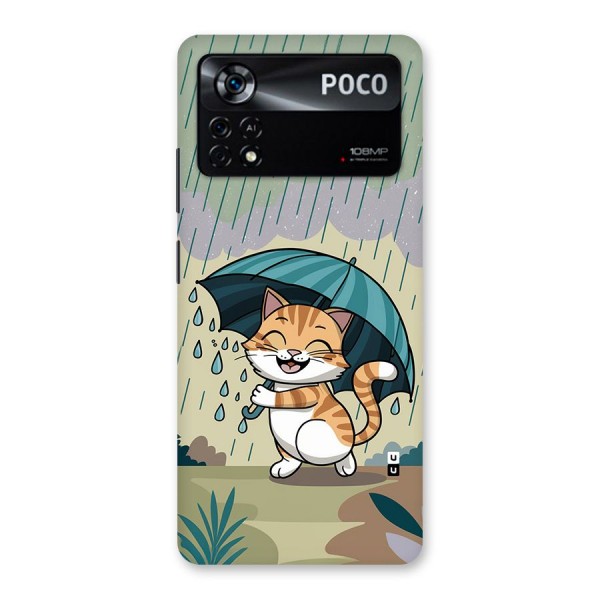 Cat In Rain Back Case for Poco X4 Pro 5G