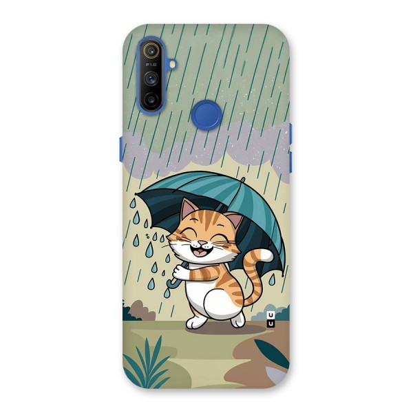 Cat In Rain Back Case for Realme Narzo 10A