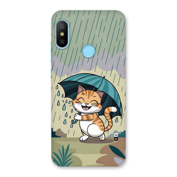 Cat In Rain Back Case for Redmi 6 Pro
