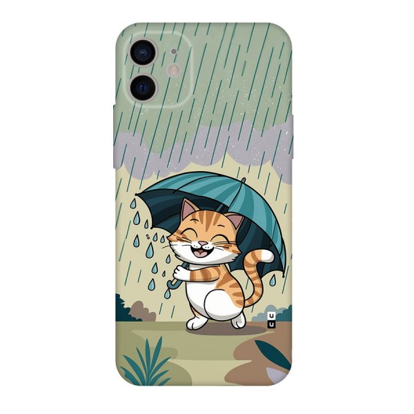 Cat In Rain Back Case for iPhone 11