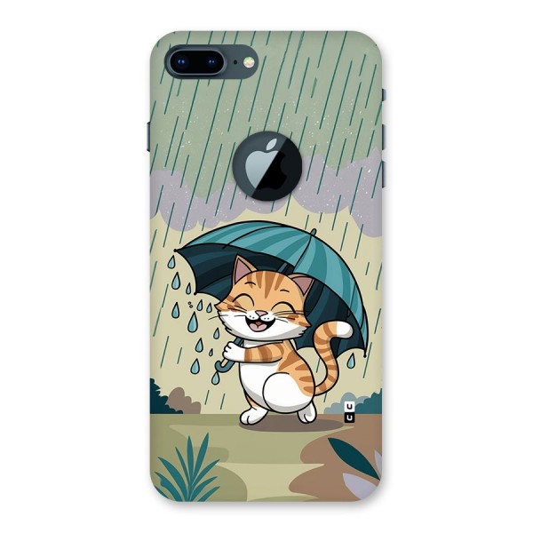 Cat In Rain Back Case for iPhone 7 Plus Logo Cut