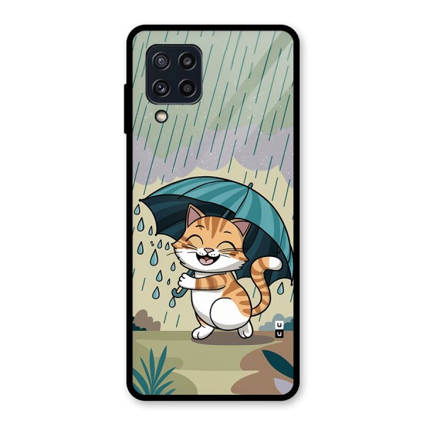Cat In Rain Glass Back Case for Galaxy M32