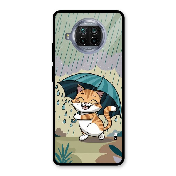 Cat In Rain Glass Back Case for Mi 10i