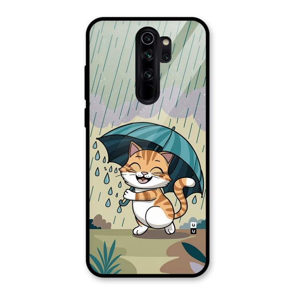 Cat In Rain Glass Back Case for Redmi Note 8 Pro