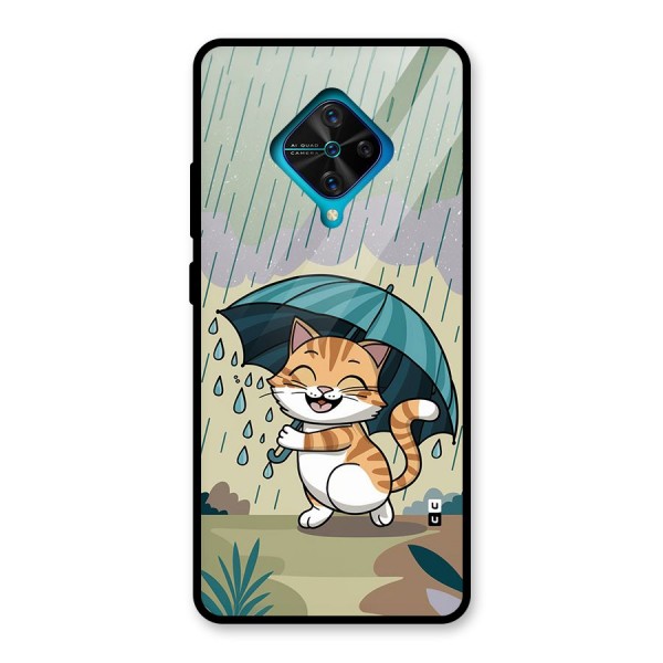 Cat In Rain Glass Back Case for Vivo S1 Pro