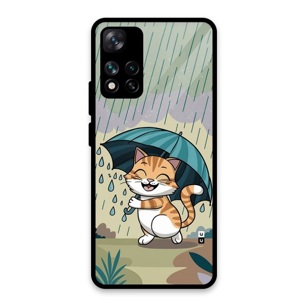 Cat In Rain Glass Back Case for Xiaomi 11i 5G