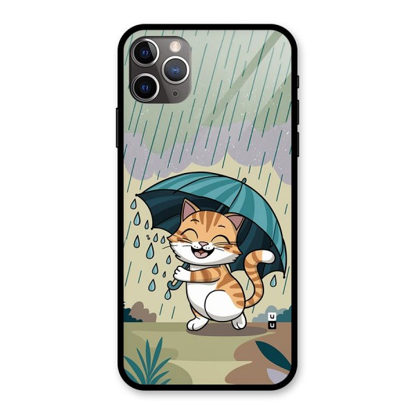Cat In Rain Glass Back Case for iPhone 11 Pro Max