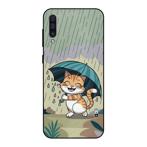Cat In Rain Metal Back Case for Galaxy A30s