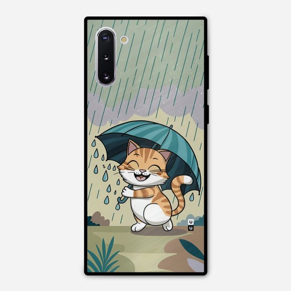 Cat In Rain Metal Back Case for Galaxy Note 10