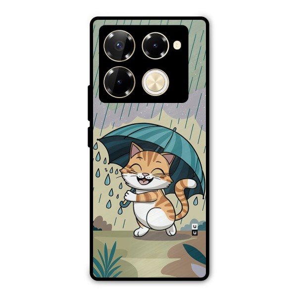 Cat In Rain Metal Back Case for Infinix Note 40 Pro Plus