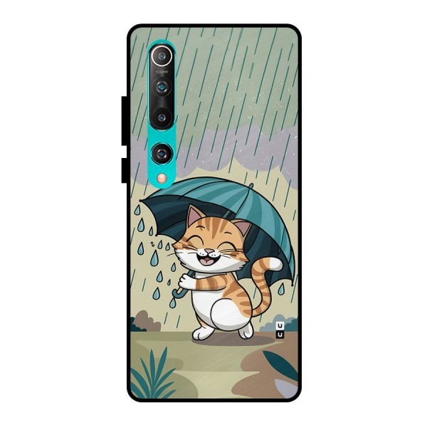 Cat In Rain Metal Back Case for Mi 10