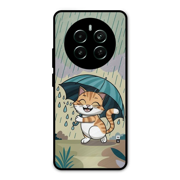 Cat In Rain Metal Back Case for Realme 12 Plus