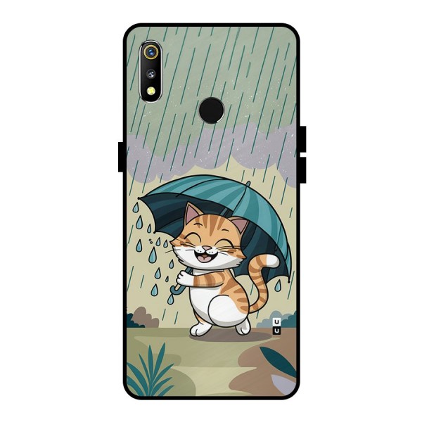 Cat In Rain Metal Back Case for Realme 3