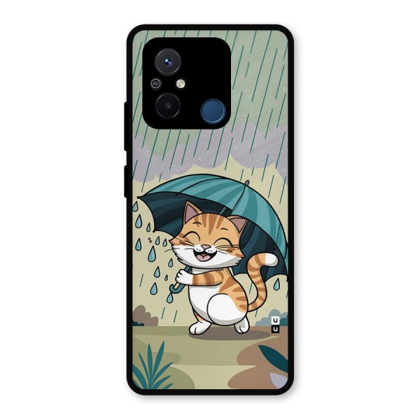 Cat In Rain Metal Back Case for Redmi 12C