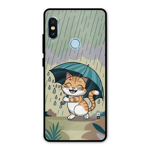 Cat In Rain Metal Back Case for Redmi Note 5 Pro
