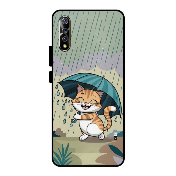 Cat In Rain Metal Back Case for Vivo S1