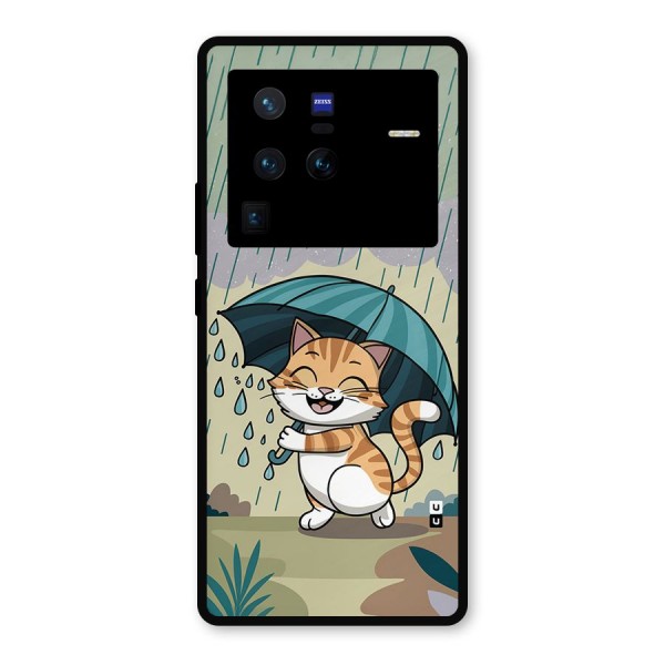 Cat In Rain Metal Back Case for Vivo X80 Pro