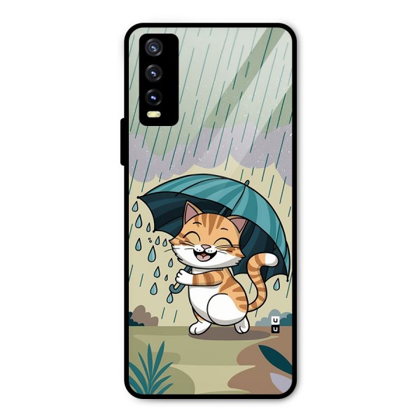Cat In Rain Metal Back Case for Vivo Y20i
