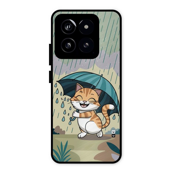 Cat In Rain Metal Back Case for Xiaomi 14