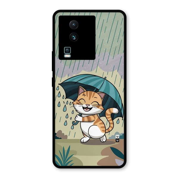 Cat In Rain Metal Back Case for iQOO Neo 7 Pro