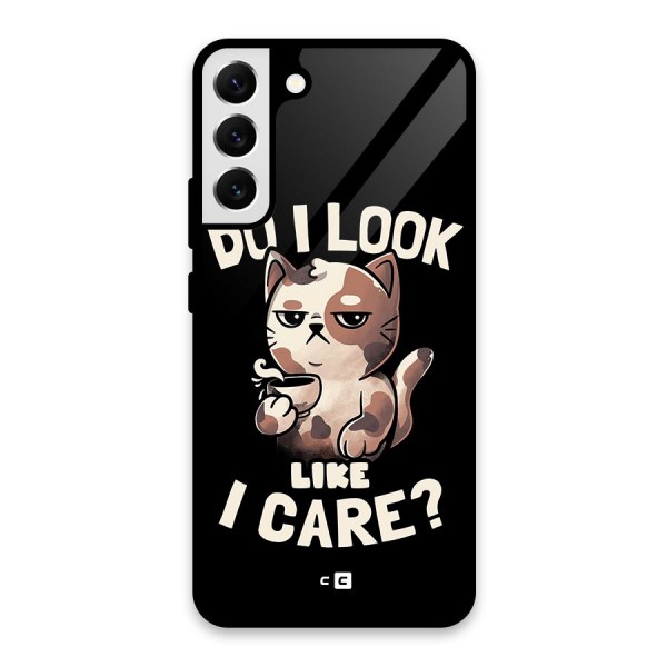 Cat Look Like Care Glass Back Case for Galaxy S22 Plus 5G
