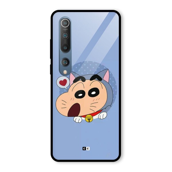 Cat Shinchan Glass Back Case for Mi 10