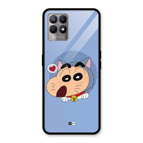 Cat Shinchan Glass Back Case for Realme Narzo 50