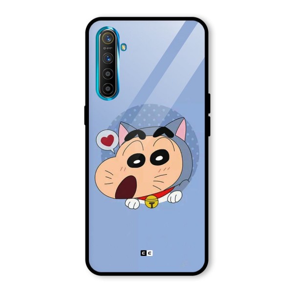 Cat Shinchan Glass Back Case for Realme X2