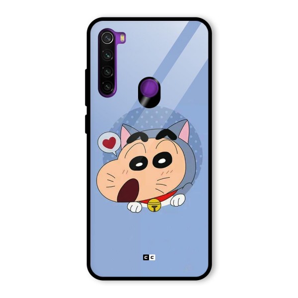 Cat Shinchan Glass Back Case for Redmi Note 8