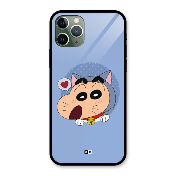 Cat Shinchan Glass Back Case for iPhone 11 Pro